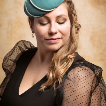 Chapeau Béret Chic en Feutre vert élégant