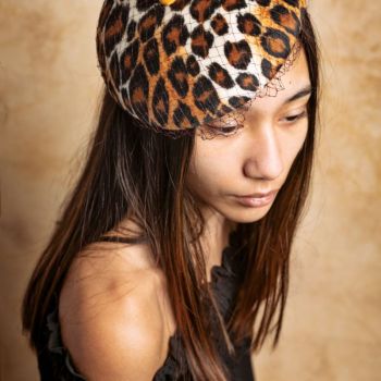 Chapeau Béret Chic en imprimé léopard