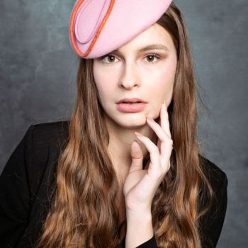 Chapeau Béret Chic en Feutre rose élégant