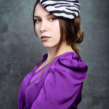 Chapeau Béret Chic en imprimé Zèbre