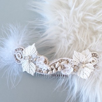 Bijoux de tête mariage Hats Strass Pistils Guipure