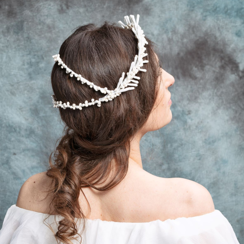 Bijoux de tête Mariage - Couronne pistils